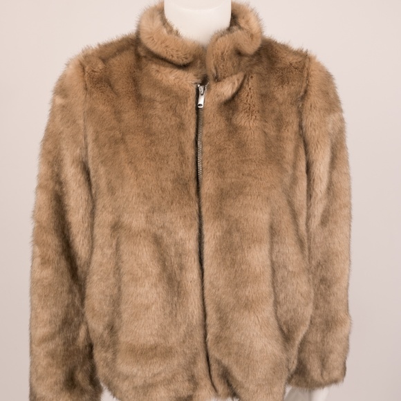 faux shearling bomber jacket zara